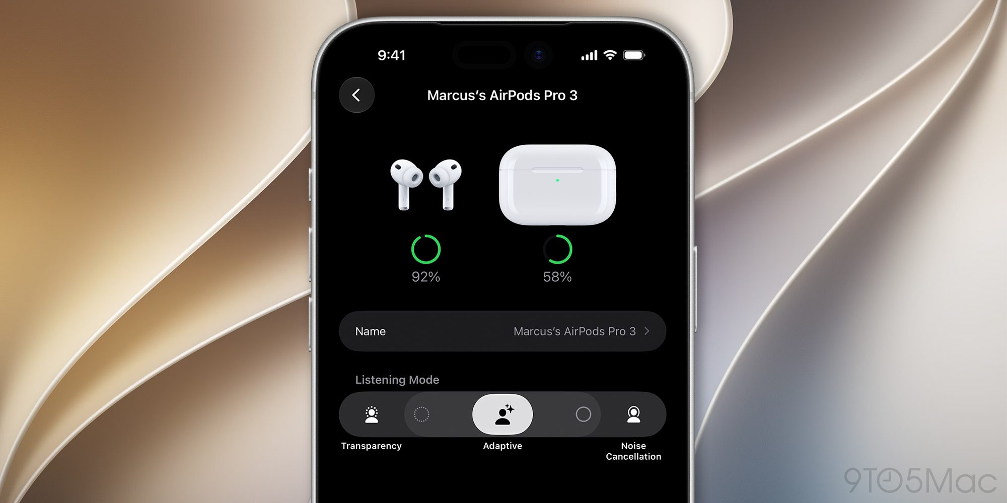 iOS 27 beta 3 makes it easier to adjust AirPods Adaptive mode intensity